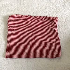 Brandy Melville red & white crop top